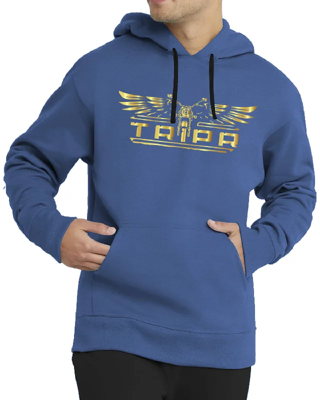 men Hooded Royal Blue Sweatshirt