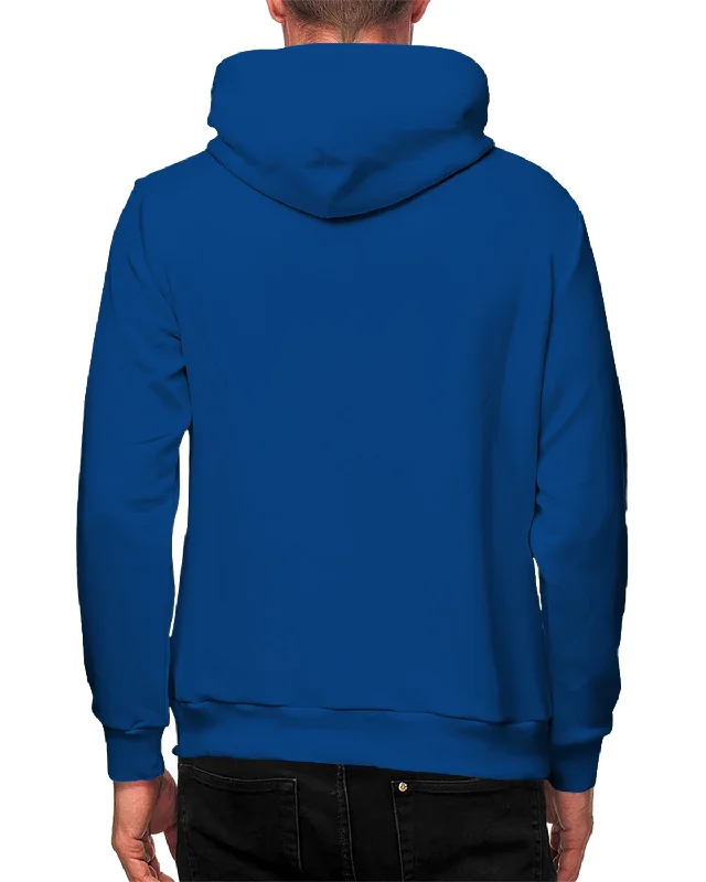 men royal blue hooded Sweatshirt