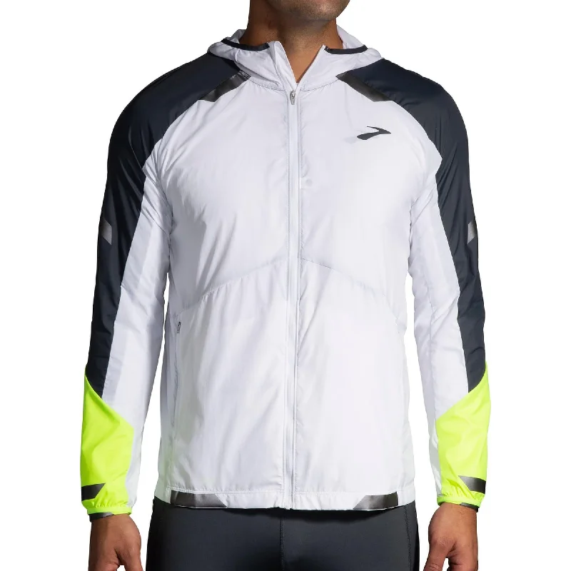 Brooks Run Visible Convertible Mens Running Jacket - White