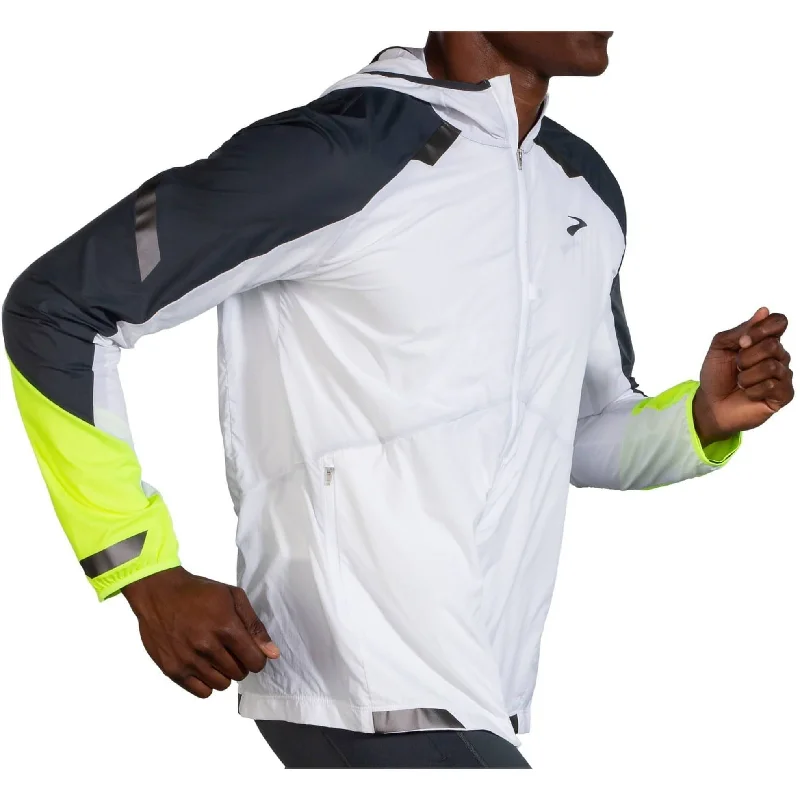 Brooks Run Visible Convertible Mens Running Jacket - White