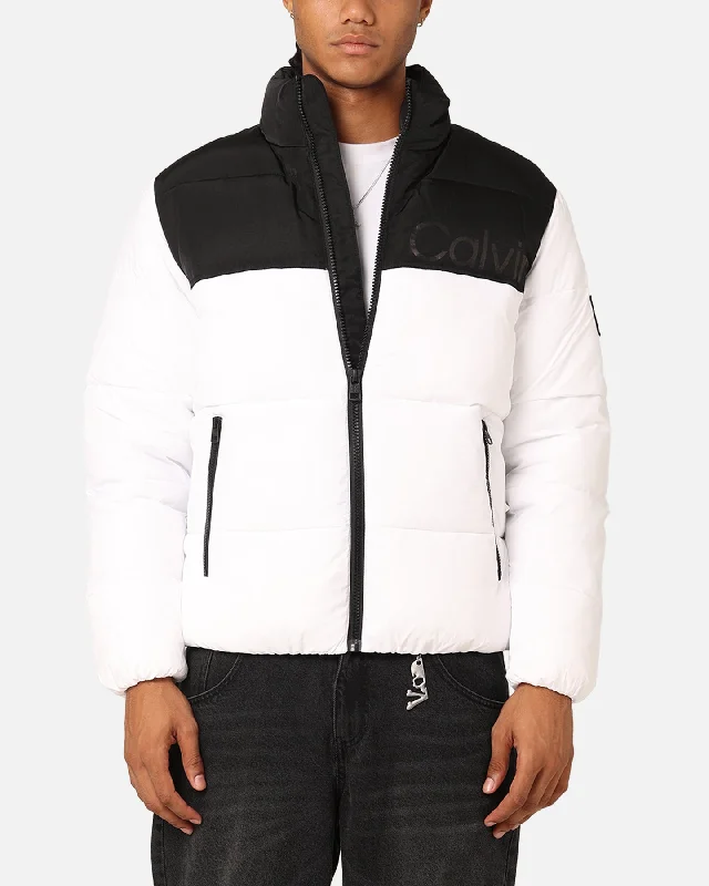 Calvin Klein Blocking Puffer Jacket Bright White