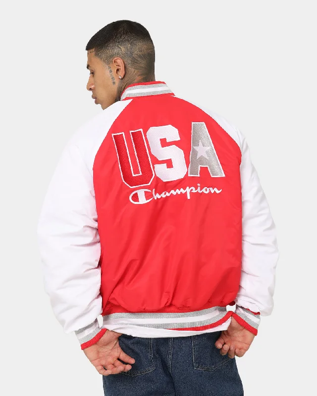 Champion Rebel USA Letterman Jacket Red Spark Csi