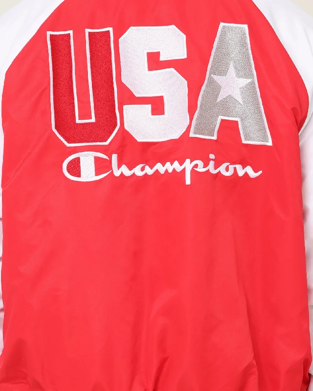 Champion Rebel USA Letterman Jacket Red Spark Csi