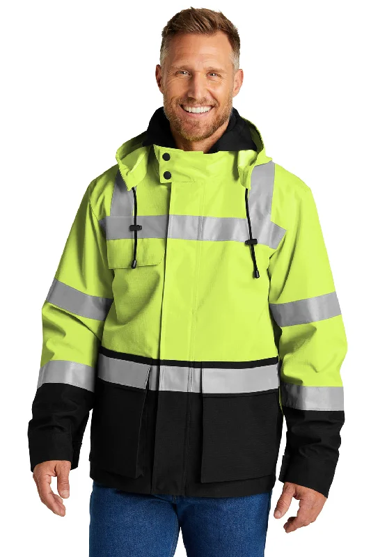 CornerStone Mens Enhanced Visibility Waterproof Full Zip Jacket - Safety Yellow