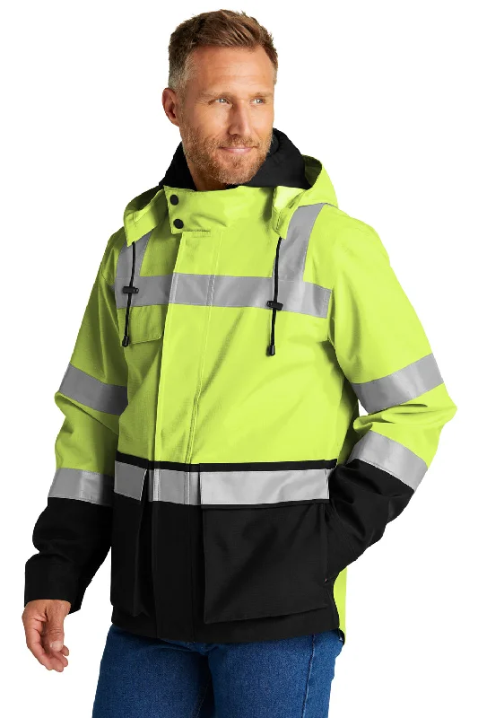 CornerStone Mens Enhanced Visibility Waterproof Full Zip Jacket - Safety Yellow