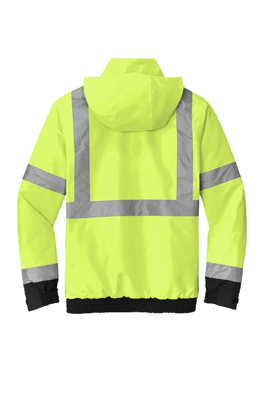 CornerStone Mens Enhanced Visibility Waterproof Full Zip Hooded Jacket - Safety Yellow