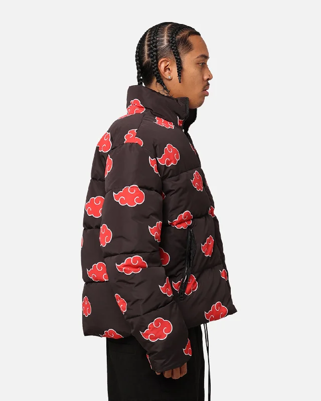 Goat Crew X Naruto Akatsuki Puffer Jacket Black