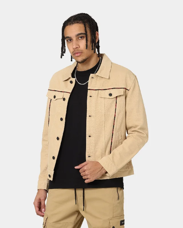 Last Kings Piping Denim Jacket Denim/Khaki