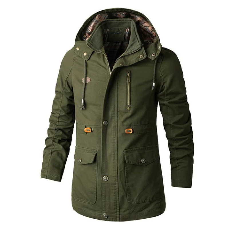 Men's Canvas Workwear Hooded Jacket