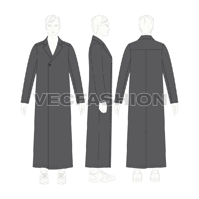 Mens Long Over Coat