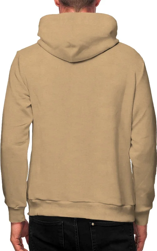 mens hooded plain sweatshirt - beige