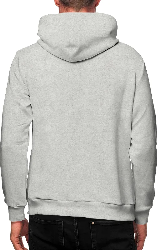 mens hooded plain sweatshirt-grey