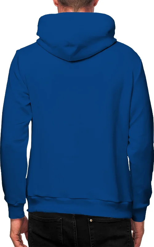 mens hooded plain sweatshirt royal blue