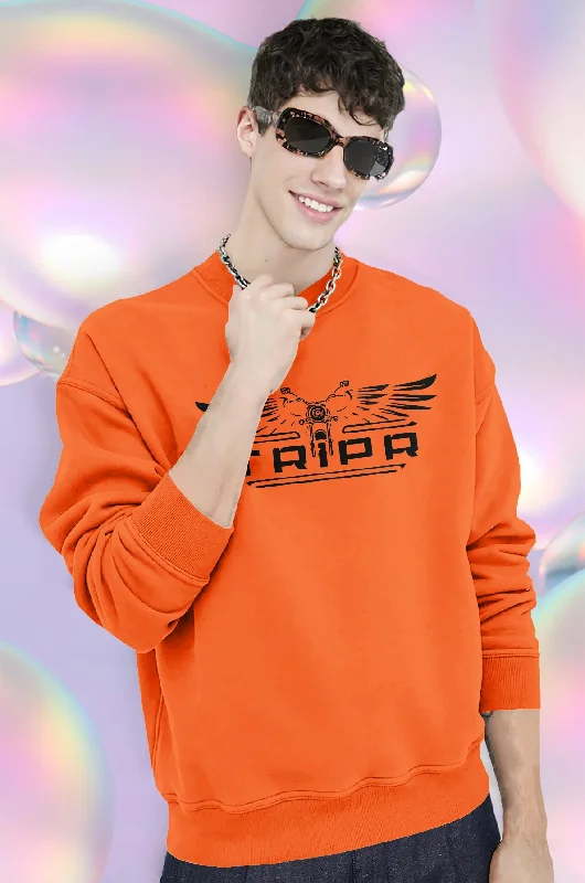 mens sweatshirt-orange