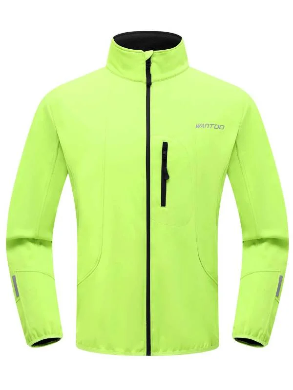 Men's Windproof Running Soft Fleece Jacket Waterproof Breathable