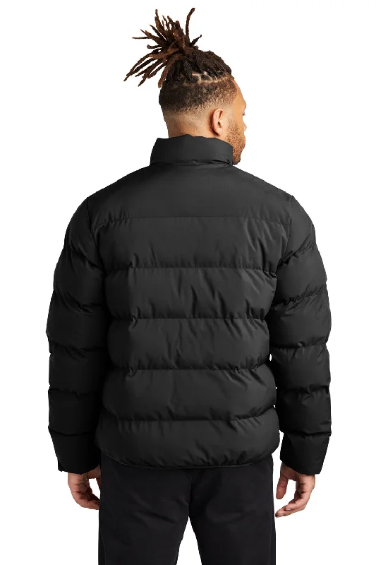 Mercer+Mettle Mens Water Resistant Full Zip Puffy Jacket - Deep Black