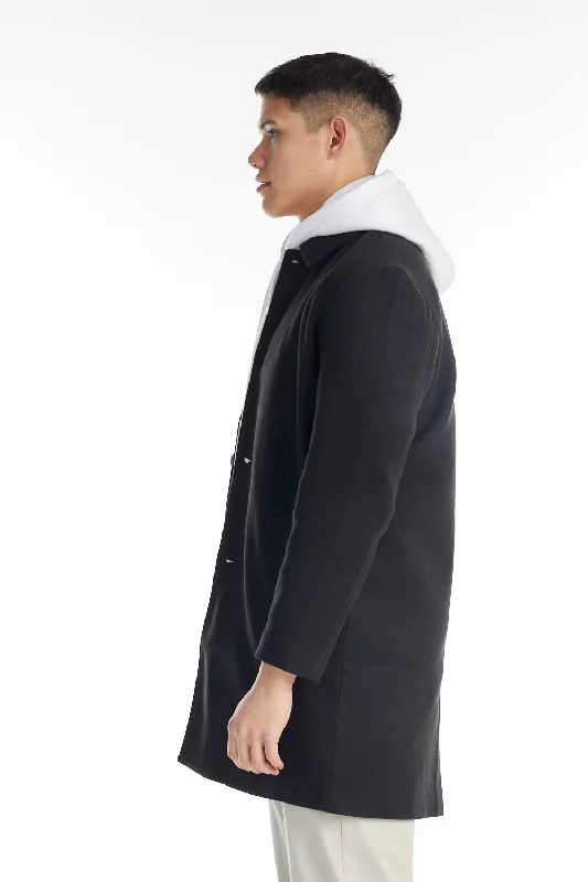 nANA jUDY Mens Butler Coat Black