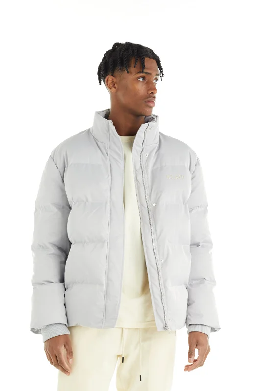 nANA jUDY Mens Central Puffer Jacket - Light Grey