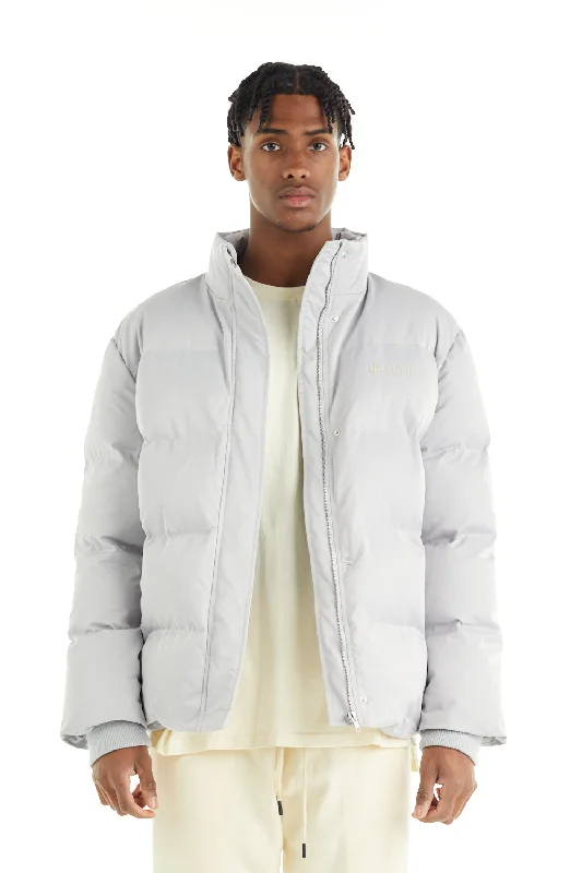 nANA jUDY Mens Central Puffer Jacket - Light Grey