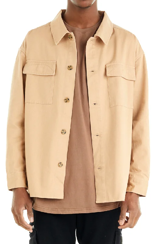 nANA jUDY Mens Dover Shacket Beige