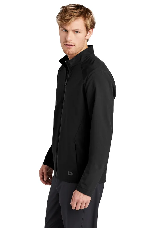 Ogio Mens Connection Water Resistant Full Zip Jacket - Blacktop