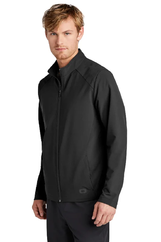 Ogio Mens Connection Water Resistant Full Zip Jacket - Blacktop