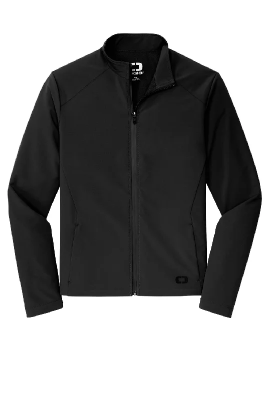 Ogio Mens Connection Water Resistant Full Zip Jacket - Blacktop