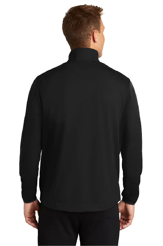 Port Authority Mens Active Wind & Water Resistant 1/4 Zip Jacket - Deep Black