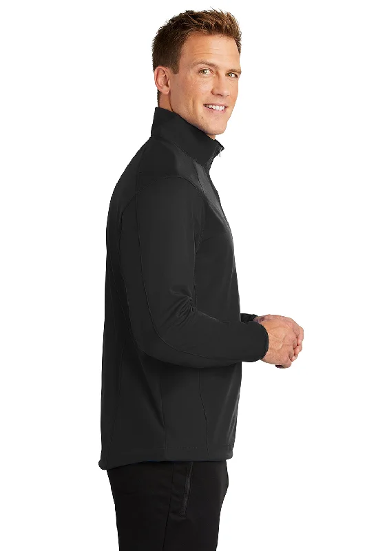 Port Authority Mens Active Wind & Water Resistant 1/4 Zip Jacket - Deep Black