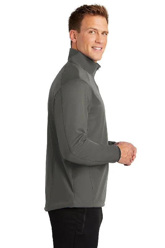 Port Authority Mens Active Wind & Water Resistant 1/4 Zip Jacket - Steel Grey