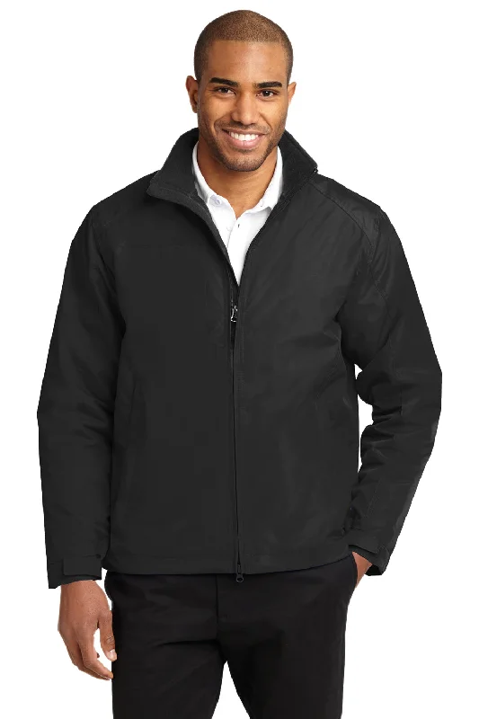 Port Authority Mens Challenger II Wind & Water Resistant Full Zip Jacket - Black