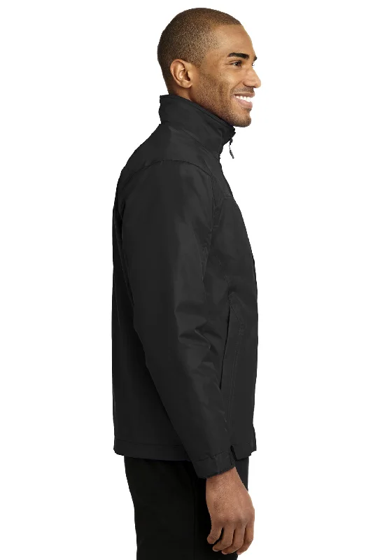 Port Authority Mens Challenger II Wind & Water Resistant Full Zip Jacket - Black