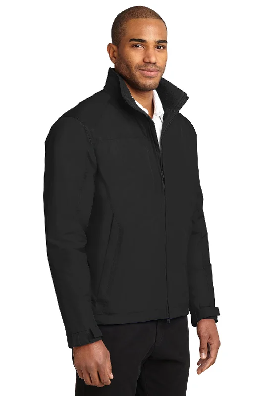 Port Authority Mens Challenger II Wind & Water Resistant Full Zip Jacket - Black