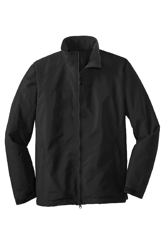 Port Authority Mens Challenger II Wind & Water Resistant Full Zip Jacket - Black