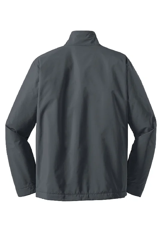 Port Authority Mens Challenger II Wind & Water Resistant Full Zip Jacket - Steel Grey/True Black