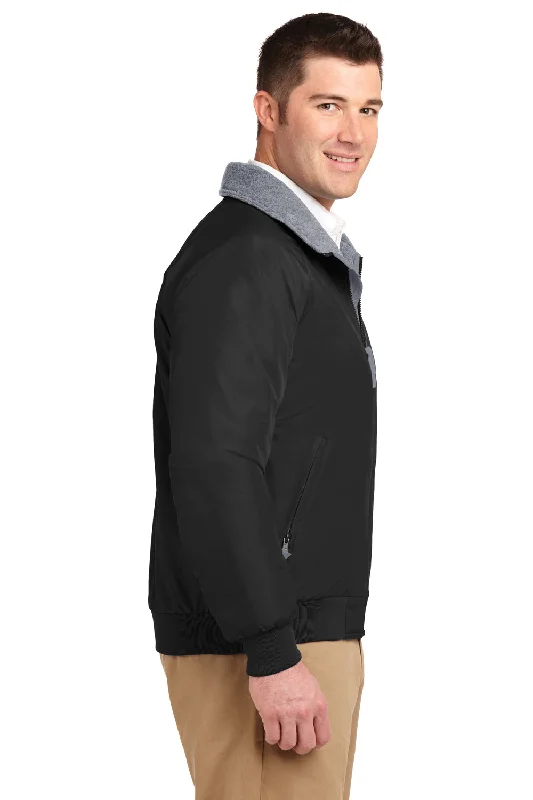 Port Authority Mens Challenger Wind & Water Resistant Full Zip Jacket - True Black