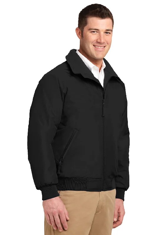 Port Authority Mens Challenger Wind & Water Resistant Full Zip Jacket - True Black