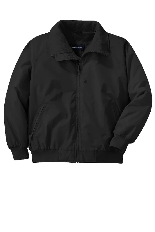 Port Authority Mens Challenger Wind & Water Resistant Full Zip Jacket - True Black