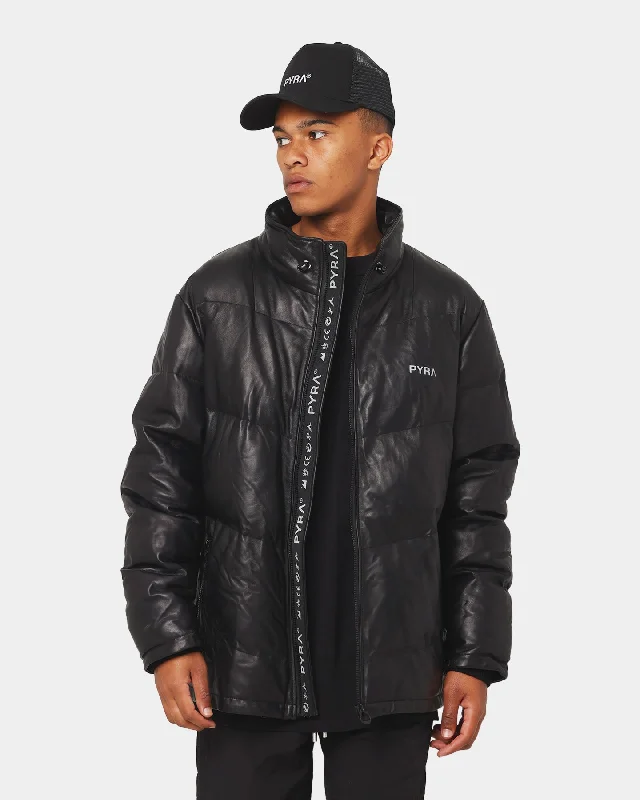 PYRA Leather Puffa Black