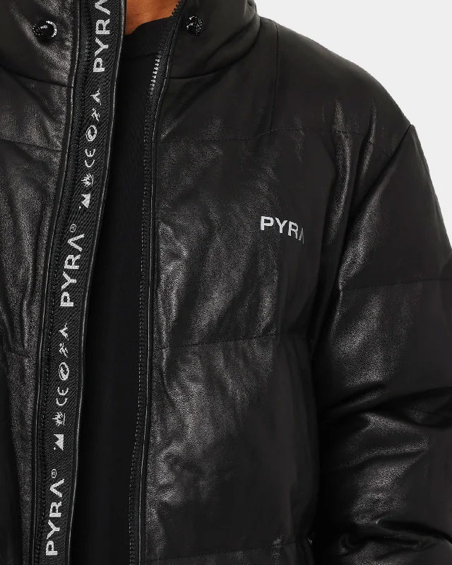 PYRA Leather Puffa Black