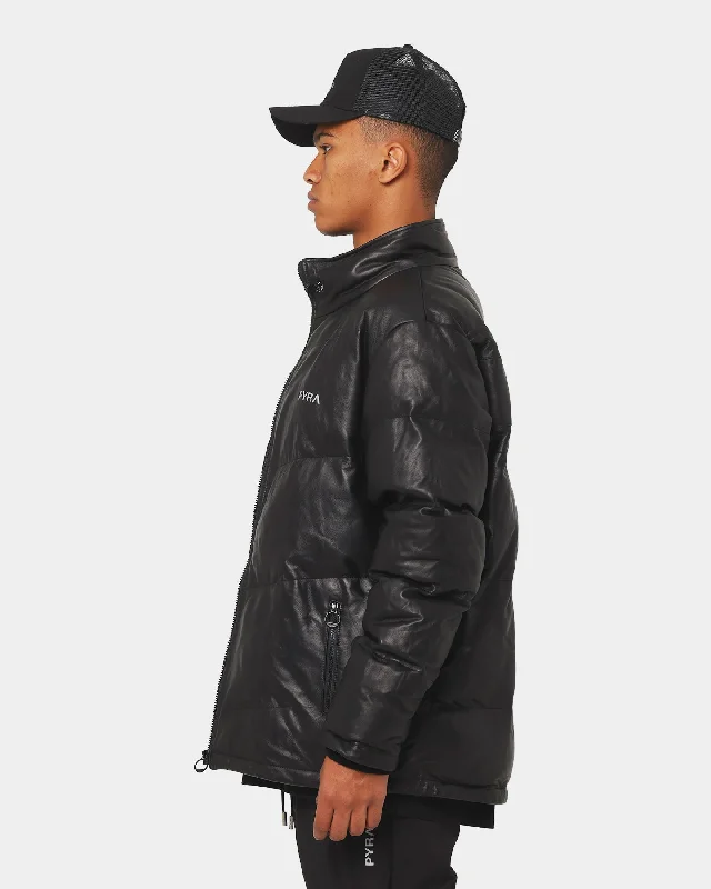 PYRA Leather Puffa Black