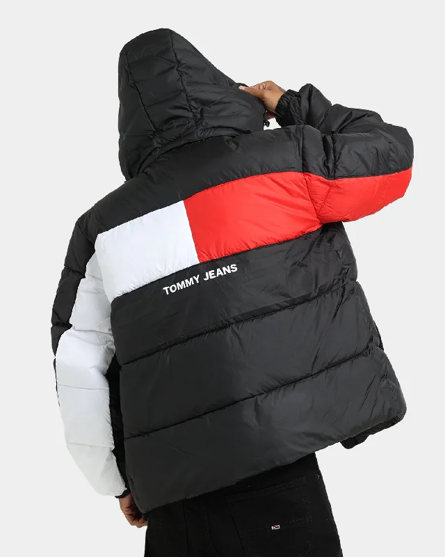 Tommy Jeans Back Flag Puffer Jacket Black