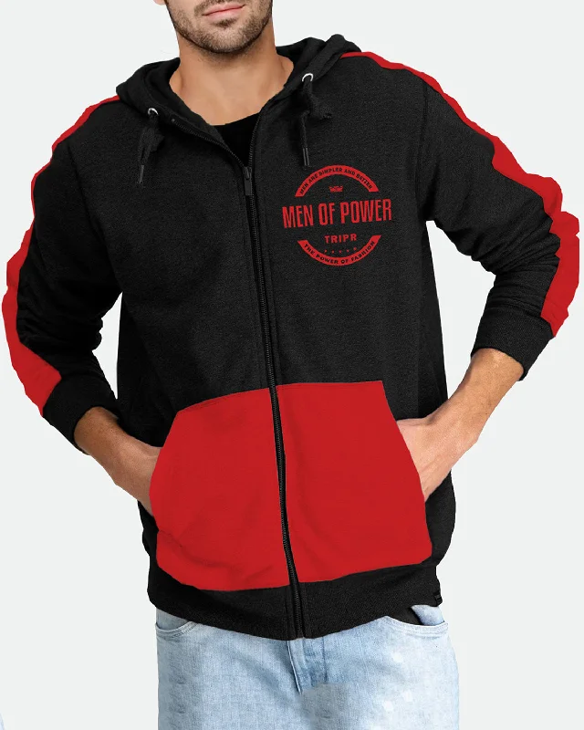 Full Sleeve Black,Red Men Jacket