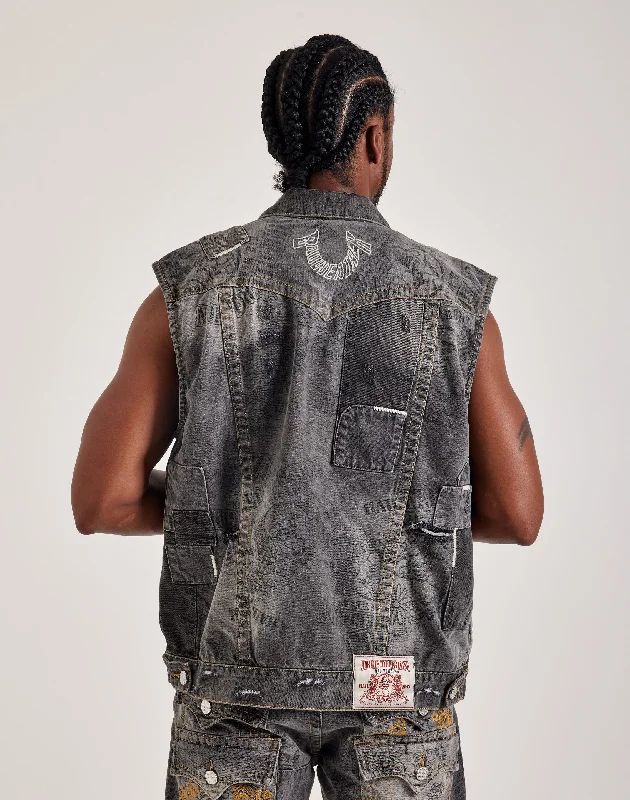 True Religion Bad Weather Stacked Pocket Vest