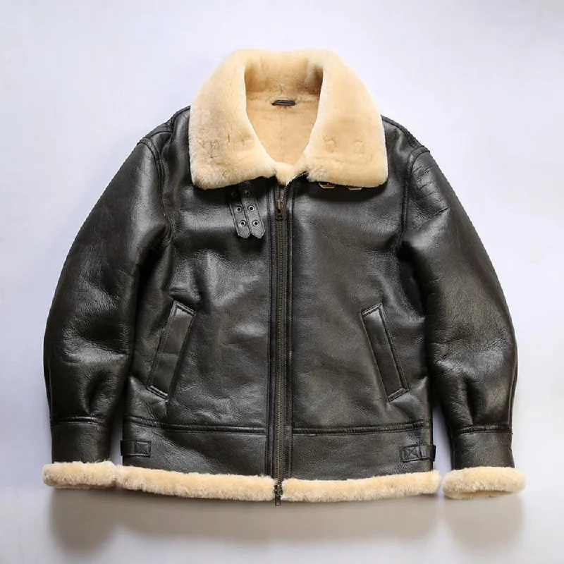 B-3 U.S.A Sheepskin Bomber Shearling Jacket