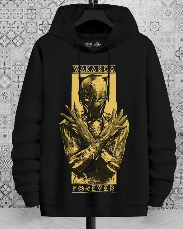 Wakanda Forever Black Printed Hoodie Sweatshirt