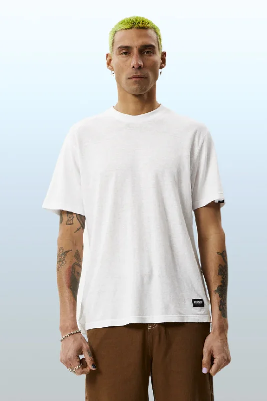 AFENDS Mens Classic - Hemp Retro T- Shirt - White