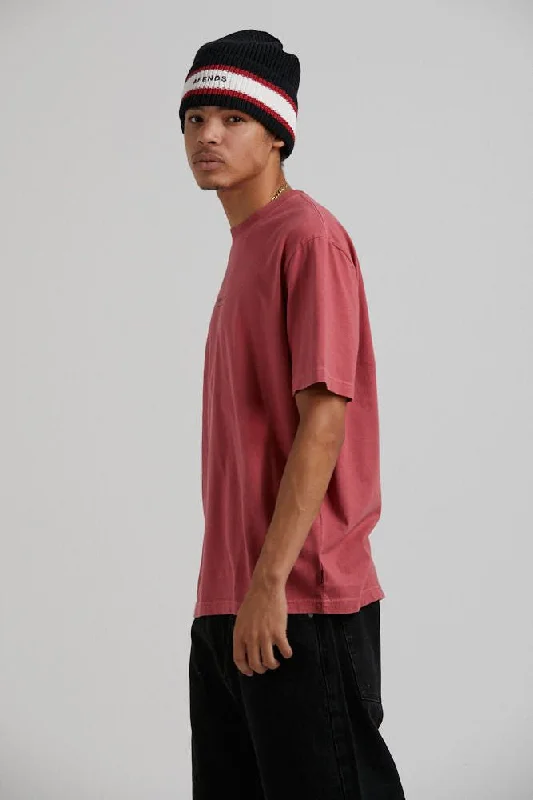 AFENDS MENS Transit - Recycled Retro Fit T-Shirt - Rose