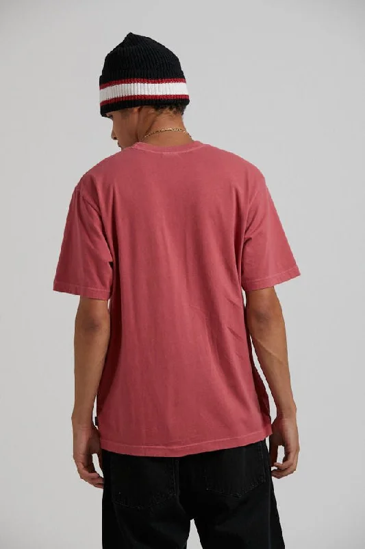 AFENDS MENS Transit - Recycled Retro Fit T-Shirt - Rose