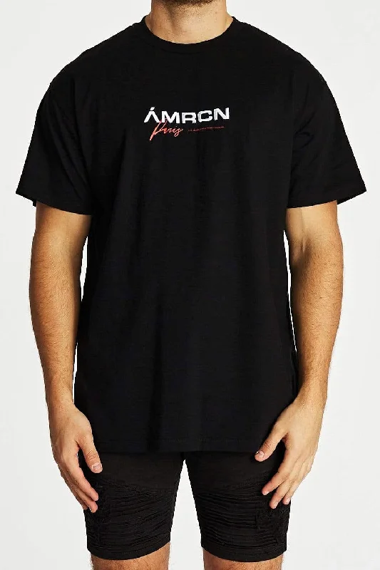 AMERICAIN Mens Le Meme Oversized Tee - Jet Black